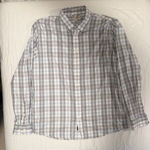 Faherty Men's Plaid Button-Down “The Movement Shirt” in Blue and White